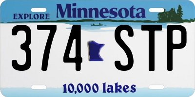 MN license plate 374STP