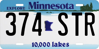 MN license plate 374STR
