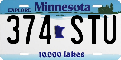 MN license plate 374STU