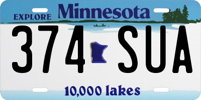MN license plate 374SUA