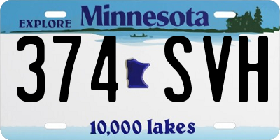 MN license plate 374SVH
