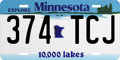 MN license plate 374TCJ