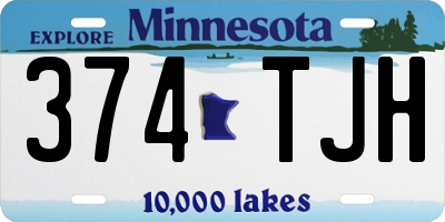 MN license plate 374TJH