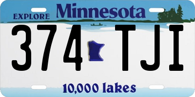 MN license plate 374TJI