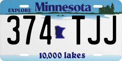 MN license plate 374TJJ