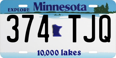 MN license plate 374TJQ