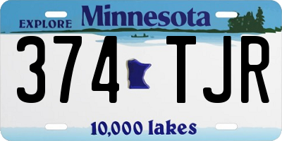 MN license plate 374TJR