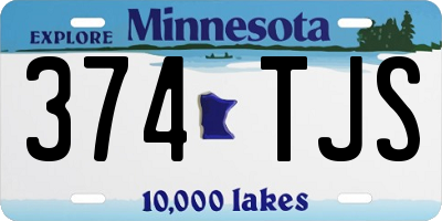MN license plate 374TJS