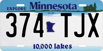 MN license plate 374TJX