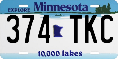 MN license plate 374TKC
