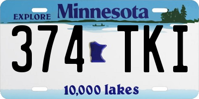 MN license plate 374TKI