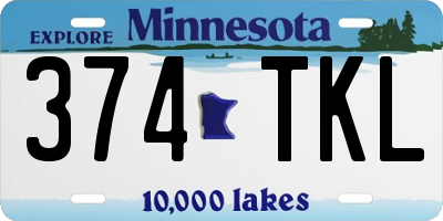 MN license plate 374TKL
