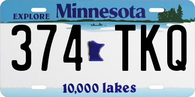 MN license plate 374TKQ