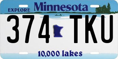 MN license plate 374TKU
