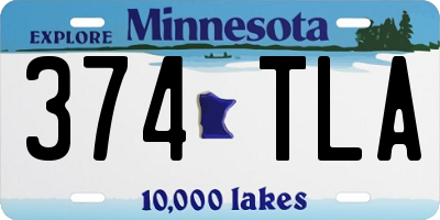 MN license plate 374TLA