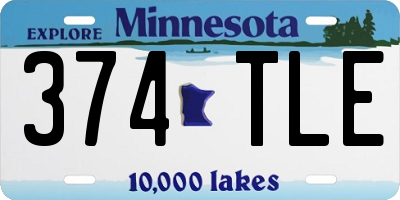 MN license plate 374TLE
