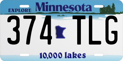 MN license plate 374TLG