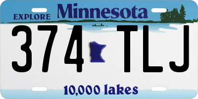 MN license plate 374TLJ