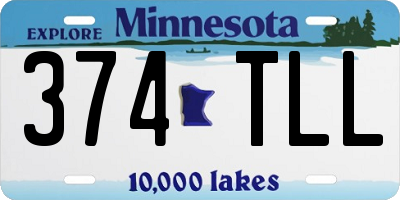 MN license plate 374TLL