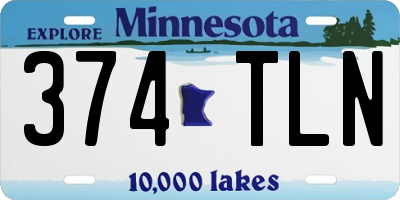 MN license plate 374TLN