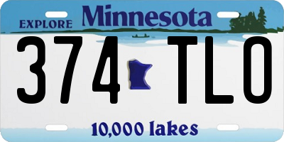 MN license plate 374TLO