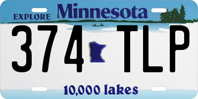 MN license plate 374TLP