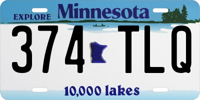 MN license plate 374TLQ