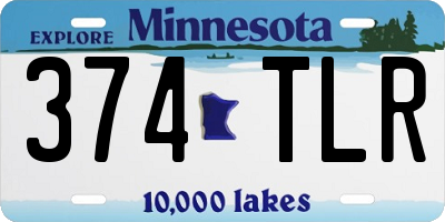 MN license plate 374TLR