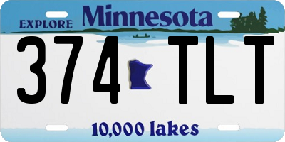 MN license plate 374TLT