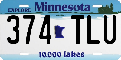 MN license plate 374TLU