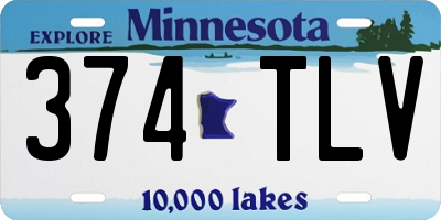 MN license plate 374TLV