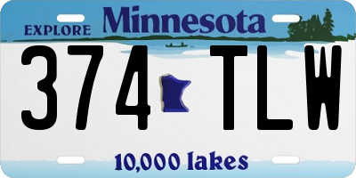 MN license plate 374TLW