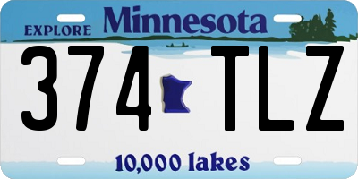 MN license plate 374TLZ