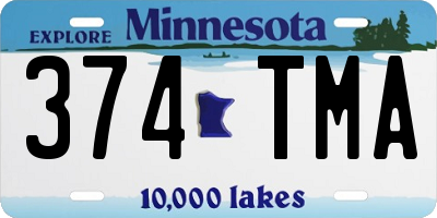 MN license plate 374TMA