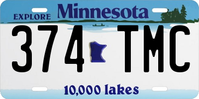 MN license plate 374TMC