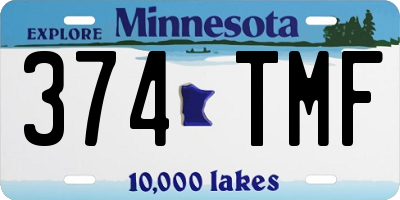 MN license plate 374TMF