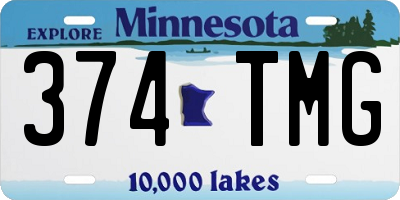 MN license plate 374TMG