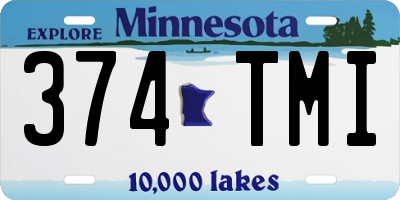 MN license plate 374TMI