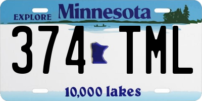 MN license plate 374TML