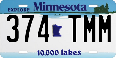 MN license plate 374TMM