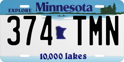 MN license plate 374TMN