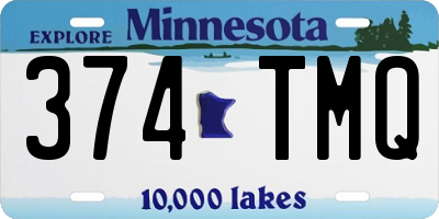 MN license plate 374TMQ