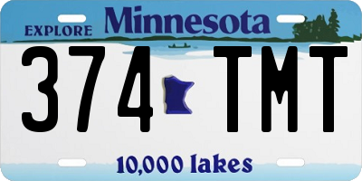 MN license plate 374TMT