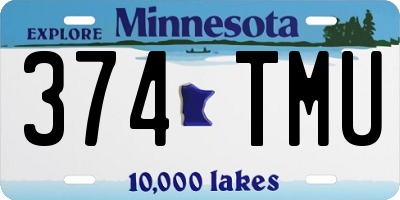 MN license plate 374TMU