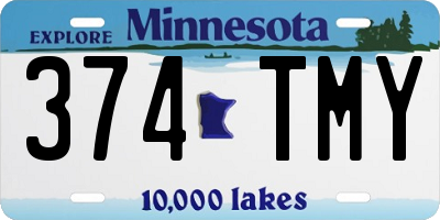 MN license plate 374TMY