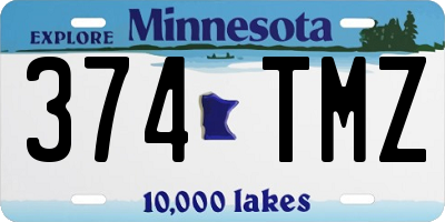 MN license plate 374TMZ
