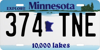 MN license plate 374TNE