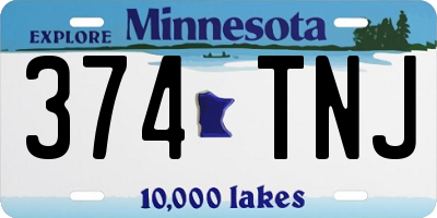 MN license plate 374TNJ