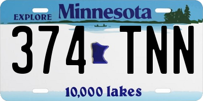 MN license plate 374TNN