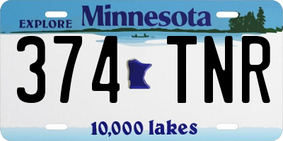MN license plate 374TNR